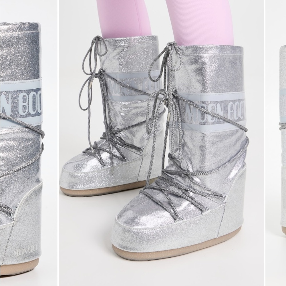 Moon Boot Women's Silver Snow Boots *BRAND NEW